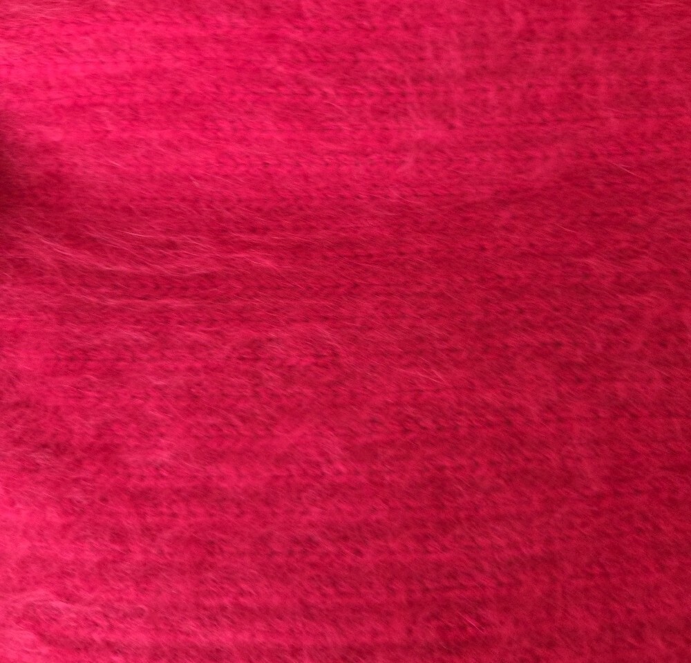 Bright Pink Fuzzy Knit Throw/Scarf - Picture 3 of 6